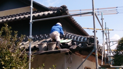 本葺き屋根完了