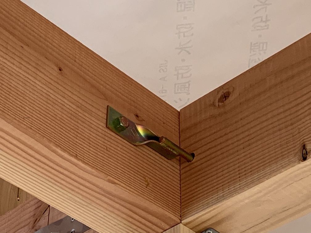 木まま　平屋　大工工事　金物　検査