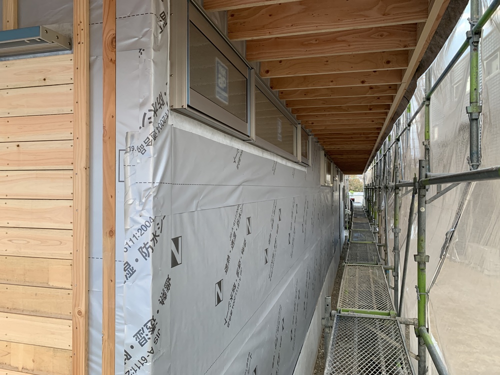 平屋　木まま　新築住宅 木工事
